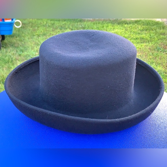 1980s Vintage 100% Wool LAURA ASHLEY Dark Navy Blue Women’s Hat - Picture 14 of 16